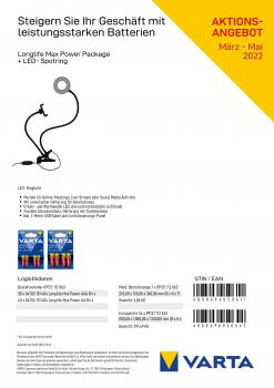 VARTA Sales Drive Longlife Max Power + LED- Spotring* Nur solange der Vorrat reicht!